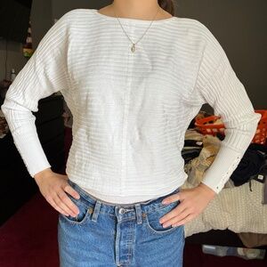 White dolman sleeve with detail